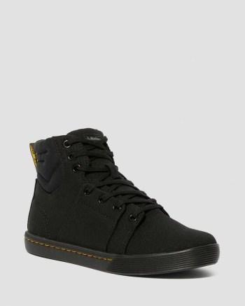 Dr Martens Rozarya Canvas Lifestyle Topanky Damske Čierne | 4536-GLTFK